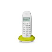 Motorola C1001L Telefono DECT Identificatore di chiamata Verde, Lime, Bianco
