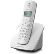 Motorola C401E Telefono DECT Identificatore di chiamata Grigio, Bianco