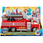 PAW Patrol , camion dei pompieri trasformabile di Marshall da IL FILM con scala allungabile, luci e suoni e personaggio da collezione, giocattoli per bambini dai 3 anni in su