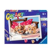Ravensburger CreArt Two Cuddly Cats Colore per kit di verniciatura in base ai numeri