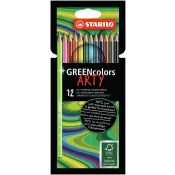 STABILO GREENcolors - ARTYLine - Astuccio da 12 pastelli colorati