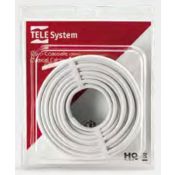 TELE System 58040006 cavo coassiale 20 m F Bianco