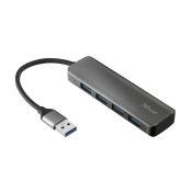 Trust Halyx Aluminium 4-Port USB 3.2 Hub Grigio