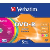 VERBATIM - DVD-R Colour 5pz -