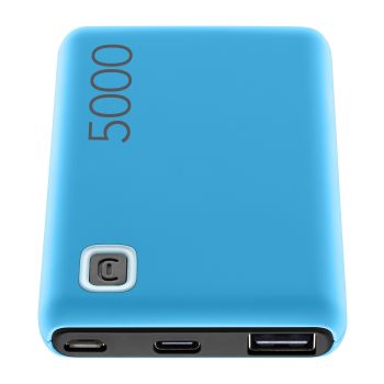 Cellularline Power Bank ESSENCE 5000 Caricabatterie portatile da 5000mAh Blu