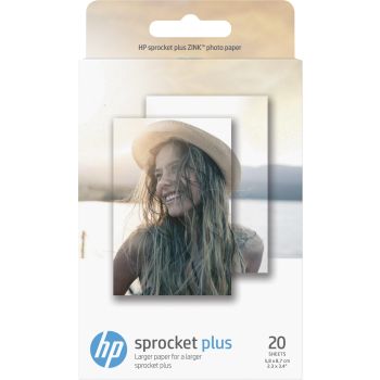 HP Confezione da 20 fogli di carta fotografica adesiva Sprocket Plus da 5,8  x 8,7 cm